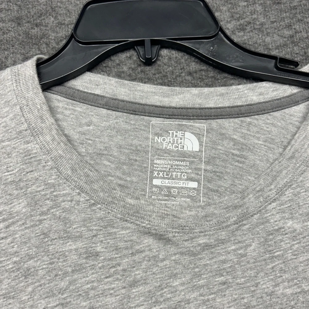 The North Face Mens XXL Gray Graphic‎ Long Sleeve Hiking Climbing T Shirt